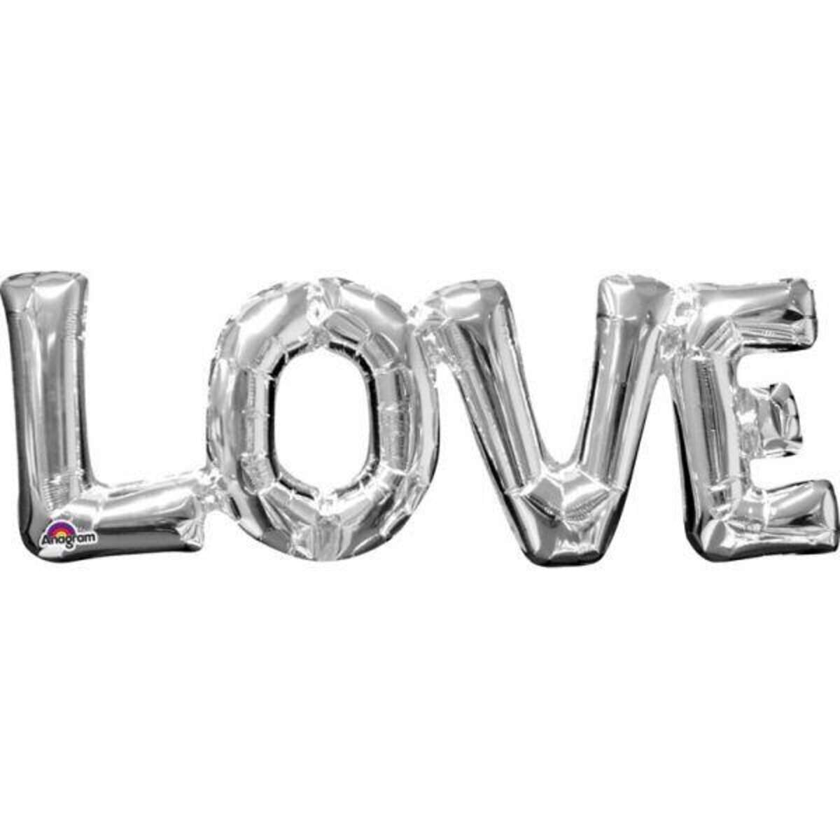 amscan Folienballon Schrift Love, sillber
