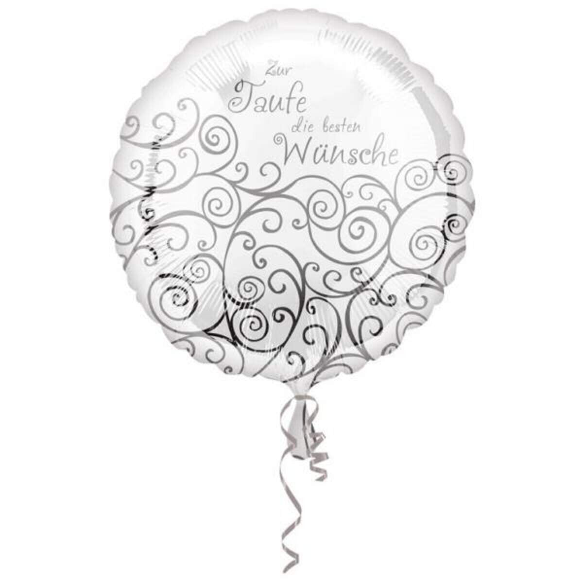 amscan Folienballon Zur Taufe die besten Wünsche metallic