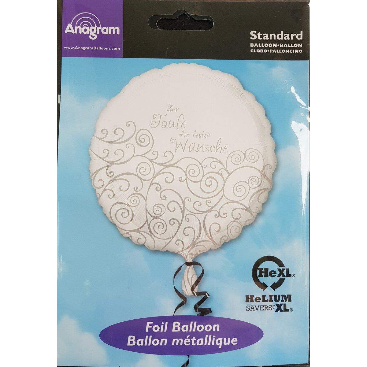 amscan Folienballon Zur Taufe die besten Wünsche metallic