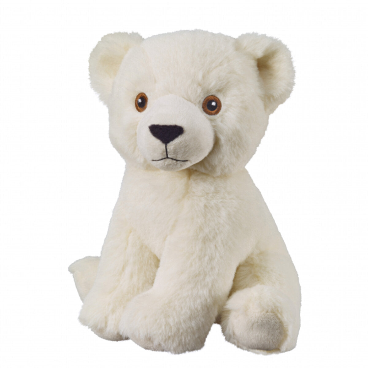 Bauer Eisbär sitzend: Kuscheltier aus softem Plüsch, 20 cm