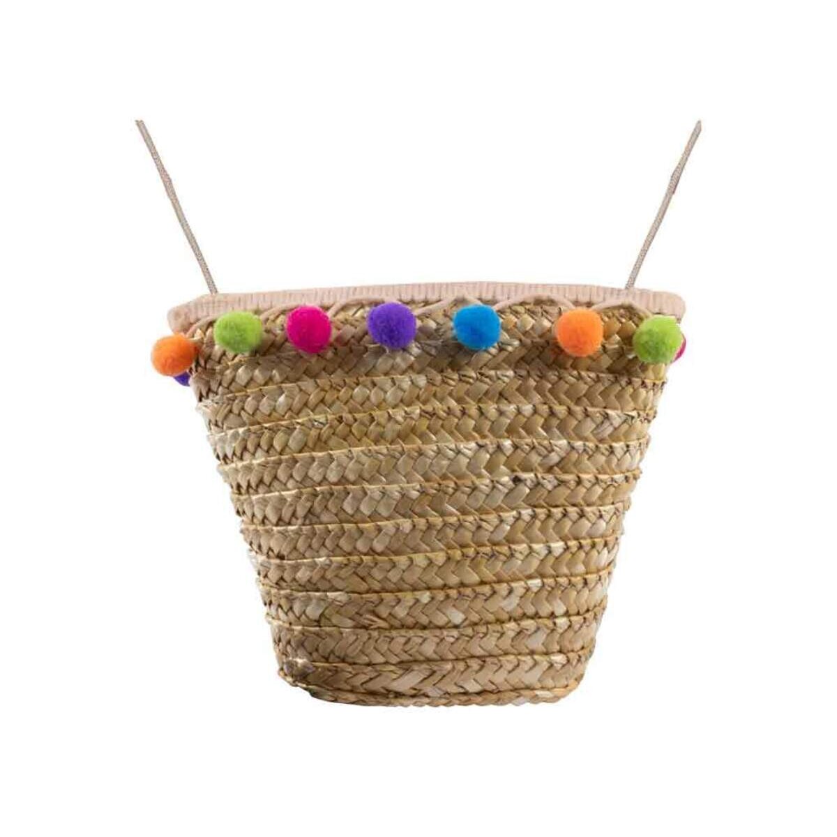 bb Klostermann Basttasche mit Bommeln natur