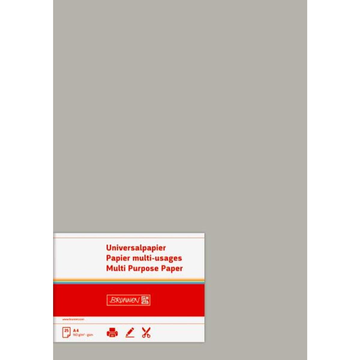 BRUNNEN Universalpapier A4 160g grau 25Bl