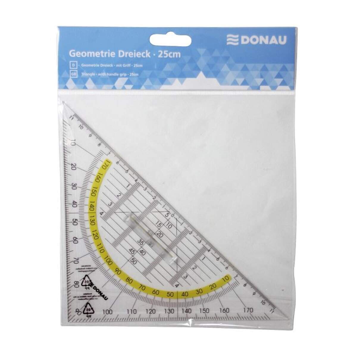 Donau Geometriedreieck mit Griff, 25 cm