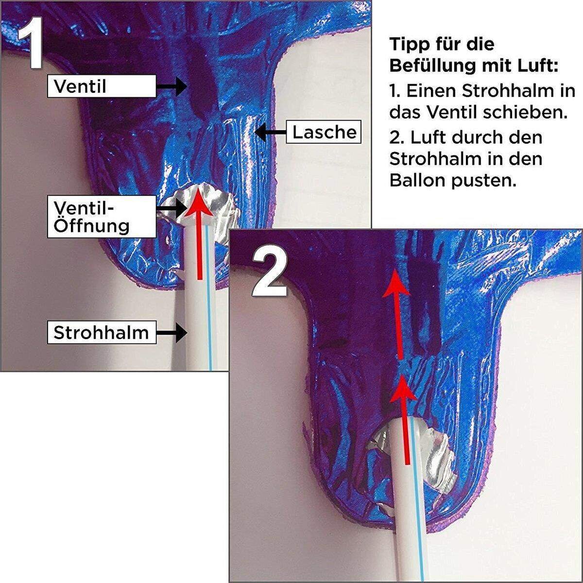 PartyMarty Folienballon Zahl 8 blau