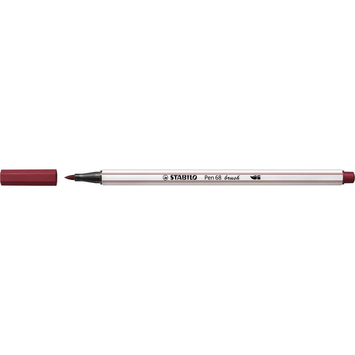 Premium-Filzstift mit Pinselspitze für variable Strichstärken - STABILO Pen 68 brush - Einzelstift - purpur
