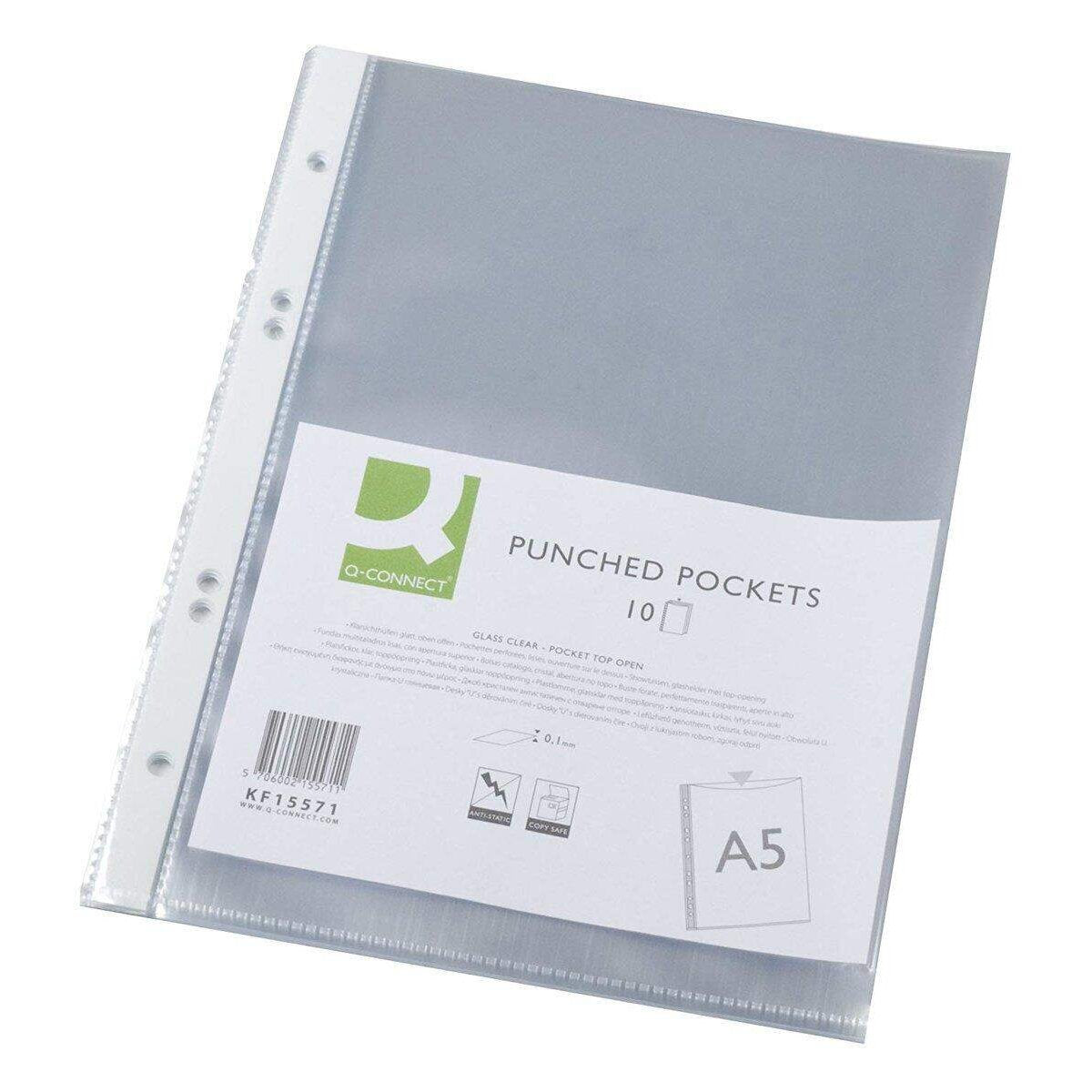 Q-Connect Prospekthülle - A5, 100 mym, glasklar, 10 Stück