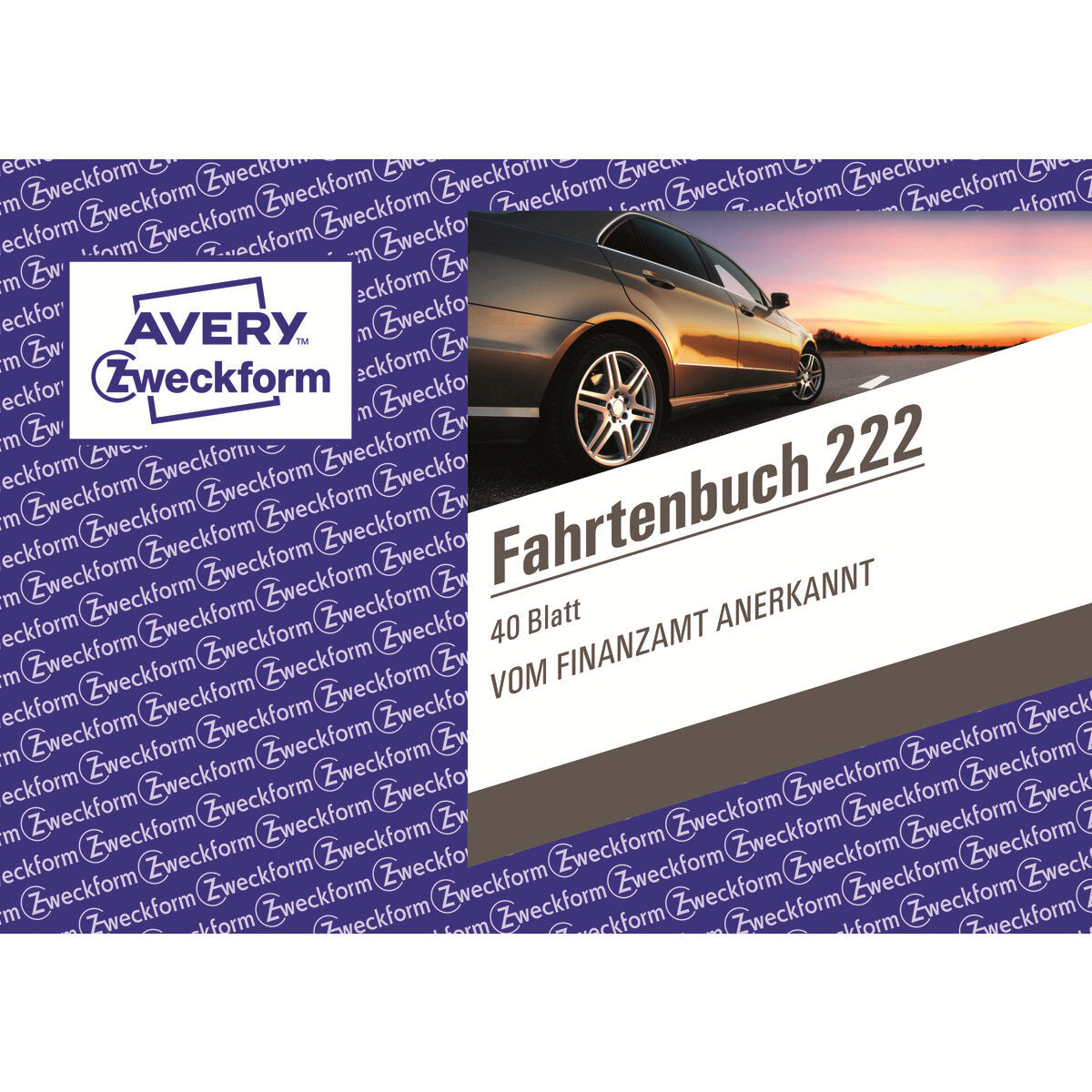 Avery Zweckform 222 Fahrtenbuch, für PKW, A6 quer, 80 Seiten für 390 Fahrten