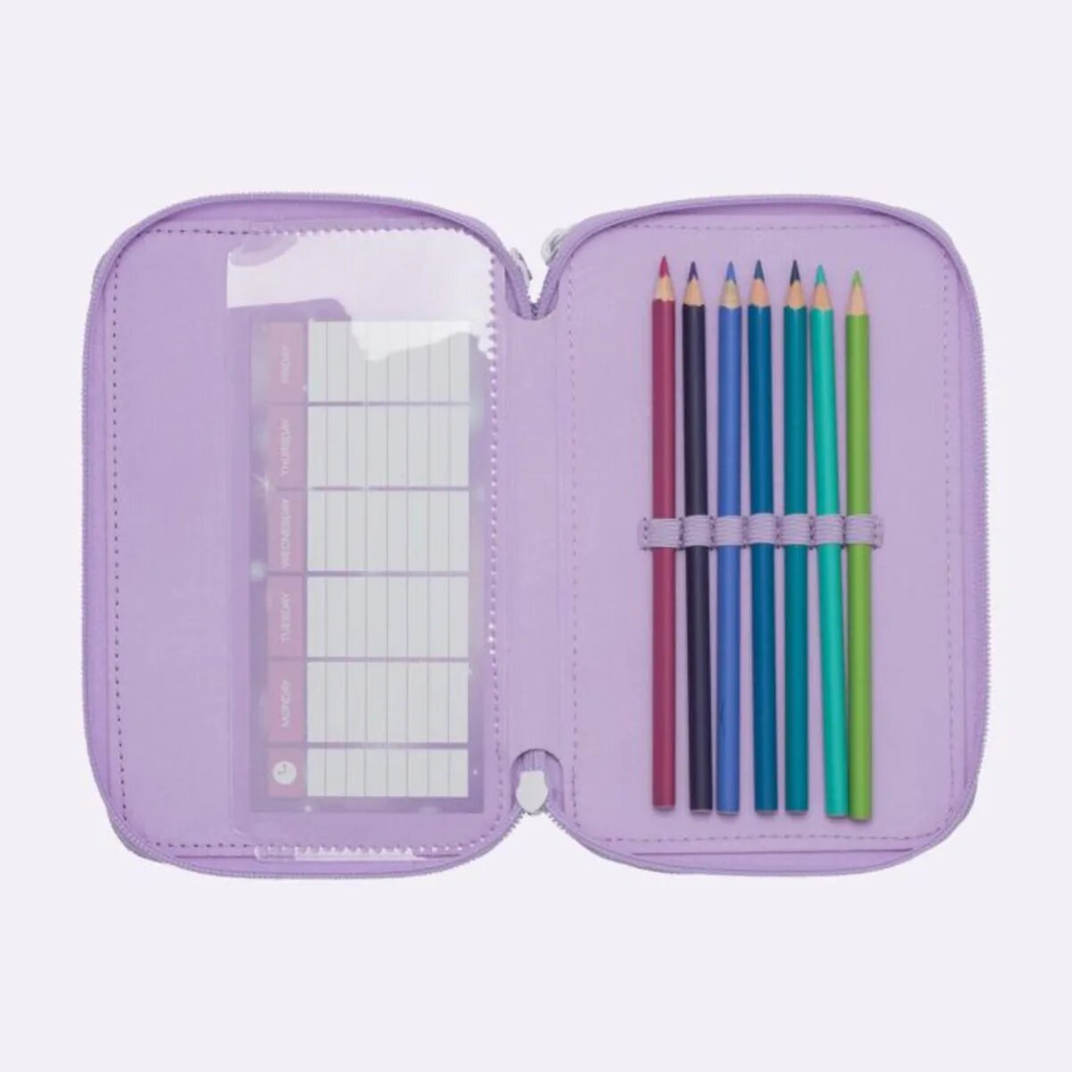 Beckmann 3-fächrige Federmappe mit Inhalt, Candy