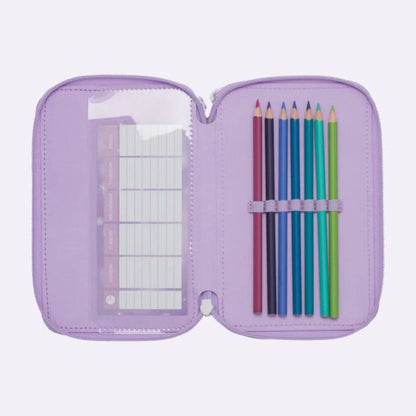 Beckmann 3-fächrige Federmappe mit Inhalt, Candy