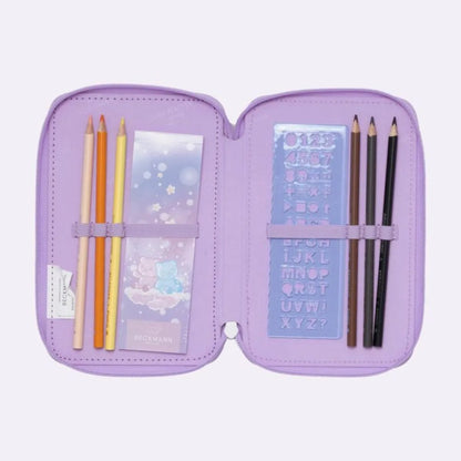 Beckmann 3-fächrige Federmappe mit Inhalt, Candy