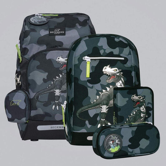 Beckmann Schulrucksackset Active Air FLX Set Camo Rex , 6-teilig