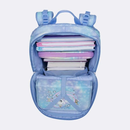 Beckmann Schulrucksackset Active Air FLX Set Unicorn Princess Ice Blue, 6-teilig