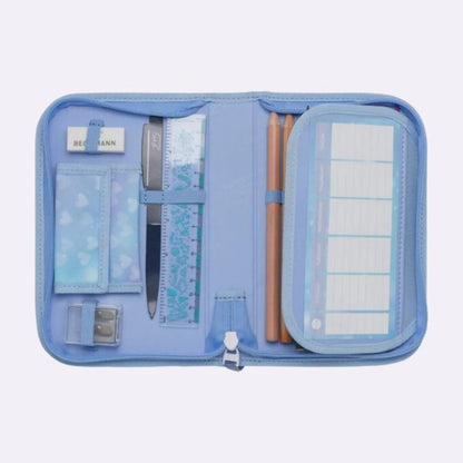 Beckmann Schulrucksackset Active Air FLX Set Unicorn Princess Ice Blue, 6-teilig