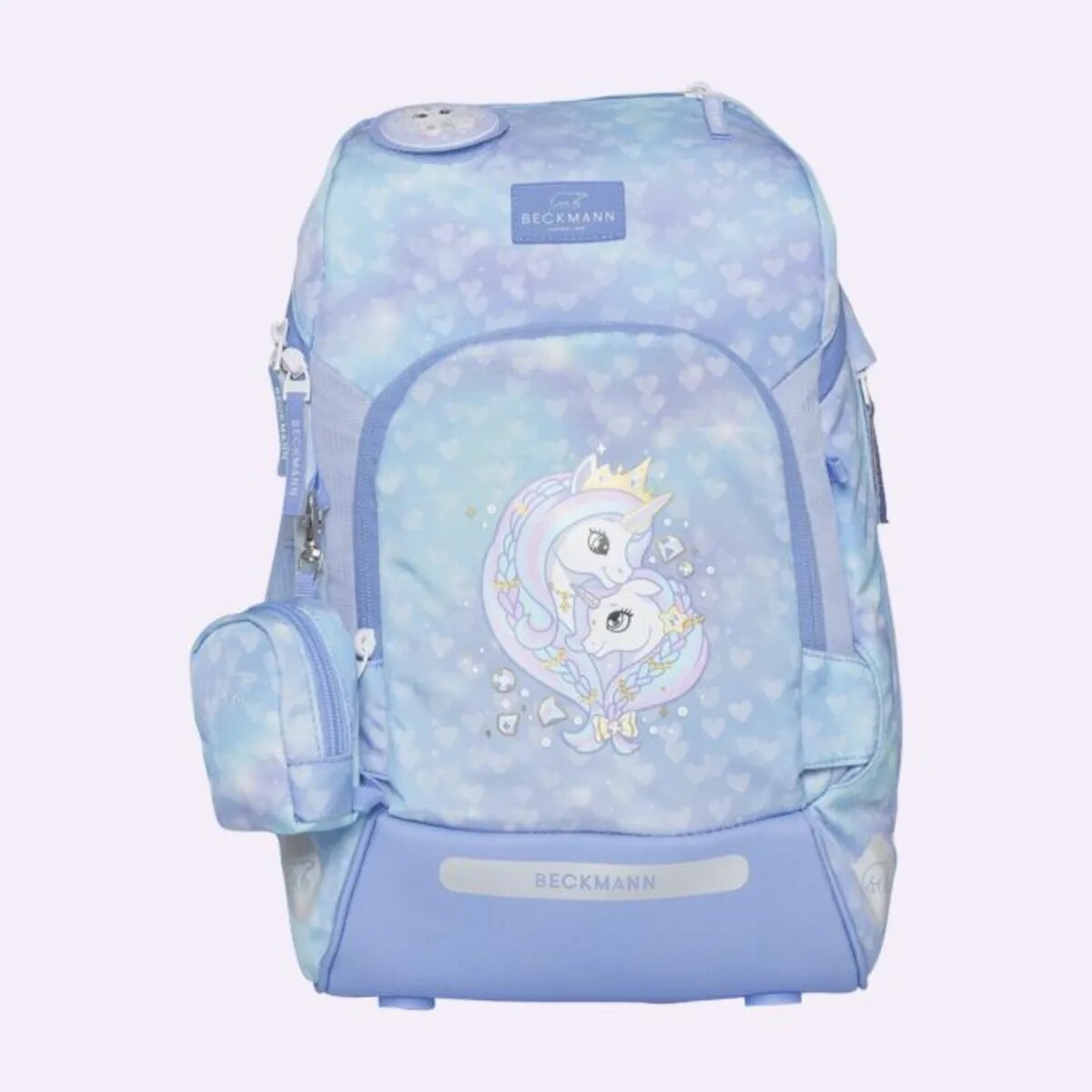 Beckmann Schulrucksackset Active Air FLX Set Unicorn Princess Ice Blue, 6-teilig