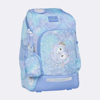 Beckmann Schulrucksackset Active Air FLX Set Unicorn Princess Ice Blue, 6-teilig