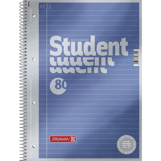 BRUNNEN Collegeblock Student Premium, A4, liniert, 80 Blatt