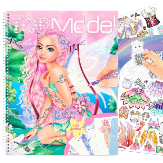 Depesche Create your TOPModel Malbuch mit Stickern Fantasy