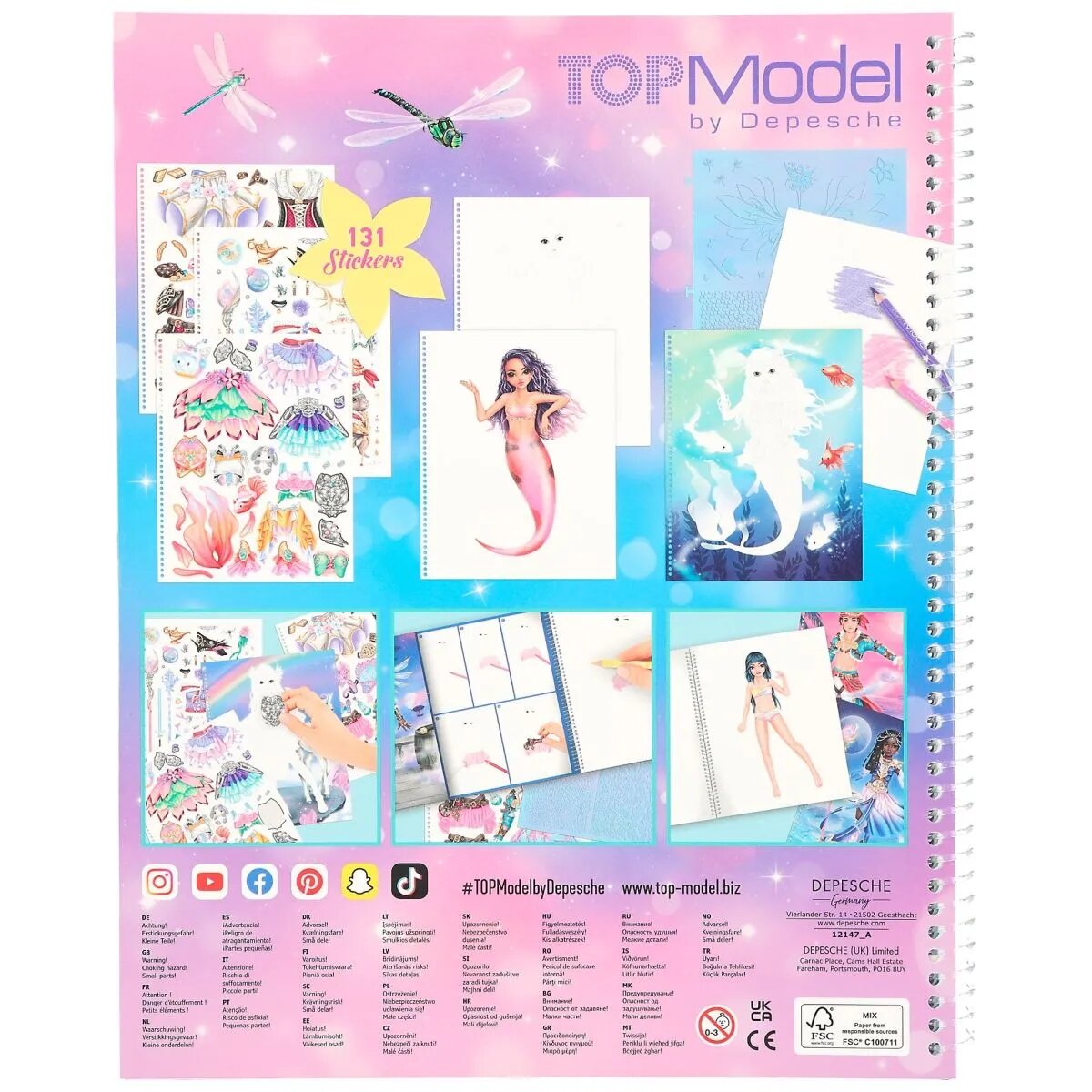 Depesche Create your TOPModel Malbuch mit Stickern Fantasy