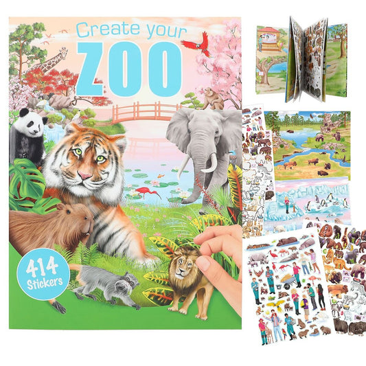 Depesche Create your ZOO, Malbuch mit Stickern