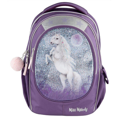 Depesche Miss Melody Schulrucksack Glitzer, Lila