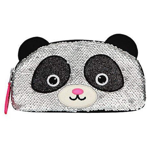 Depesche SNUKIS Plüsch Panda Kosmetiktasche mit Pailletten