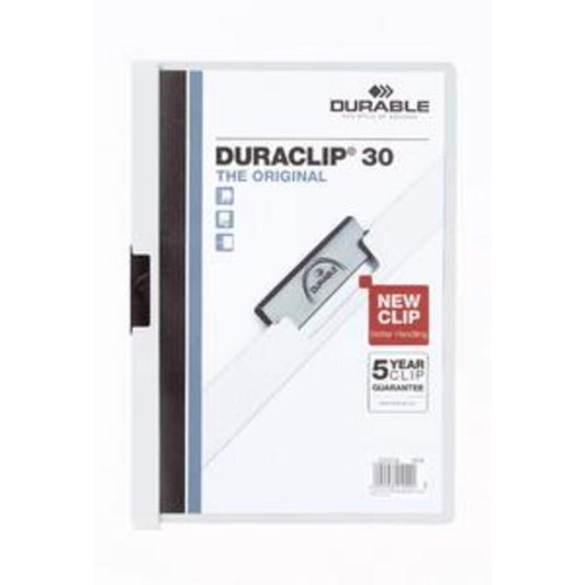 Durable Klemm-Mappe DURACLIP® 30, weiß