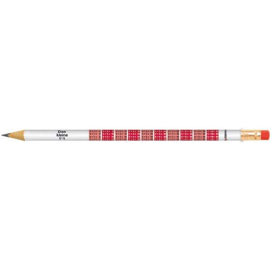 Eberhard Faber Bleistift rund mit Gummitip 1x1, sortiert