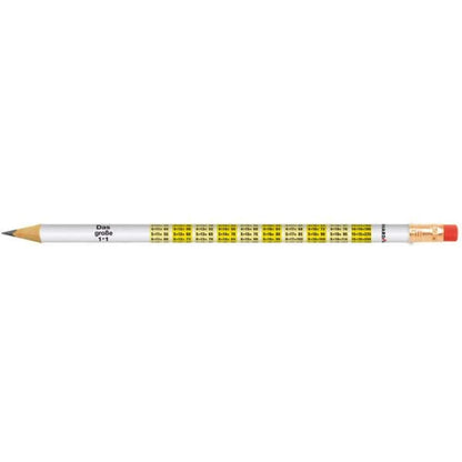 Eberhard Faber Bleistift rund mit Gummitip 1x1, sortiert