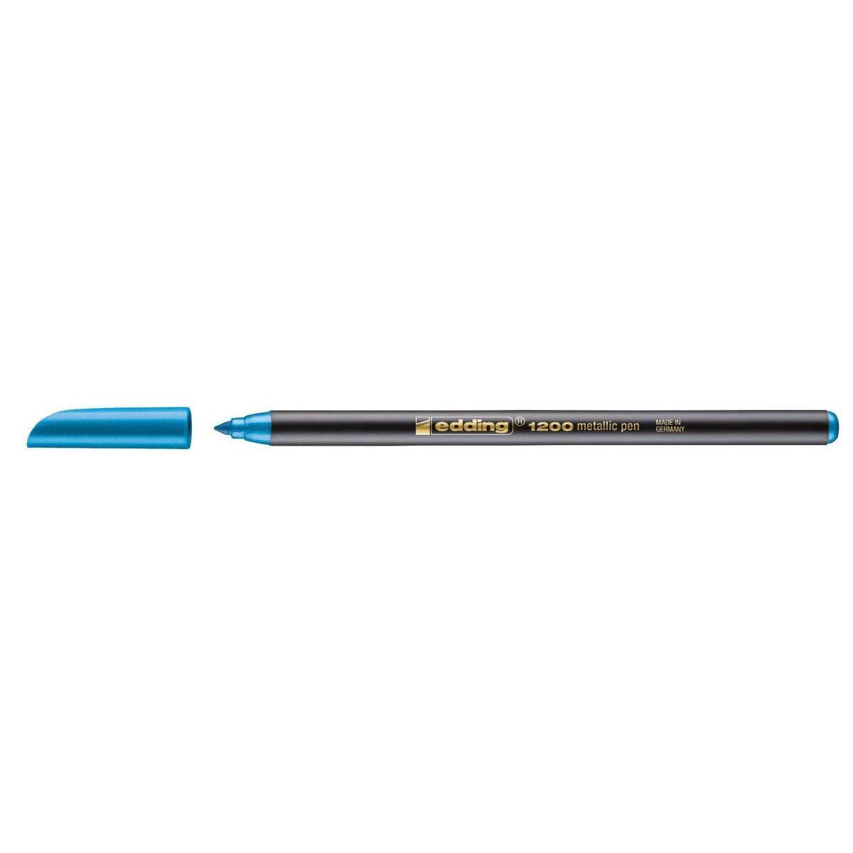 edding 1200m Fasermaler colourpen metallic, 1-3mm, blau