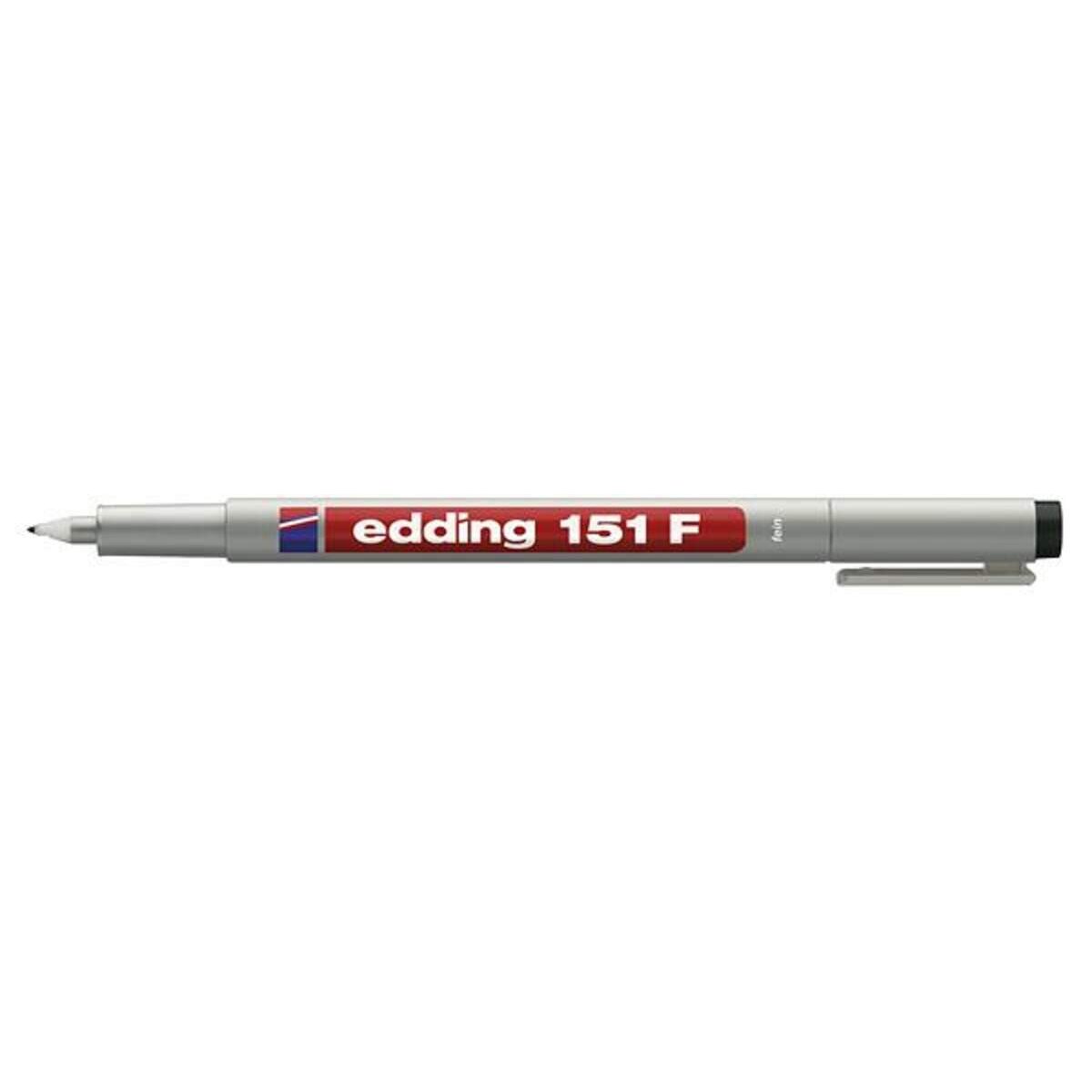 edding 151 Folienschreiber für OHP, F, schwarz, non-permanent, 0.6mm