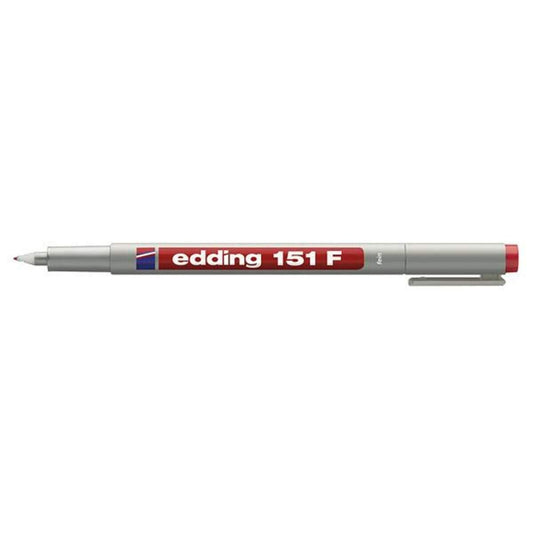 edding 151 Folienschreiber für OHP, F, rot, non-permanent, 0.6mm