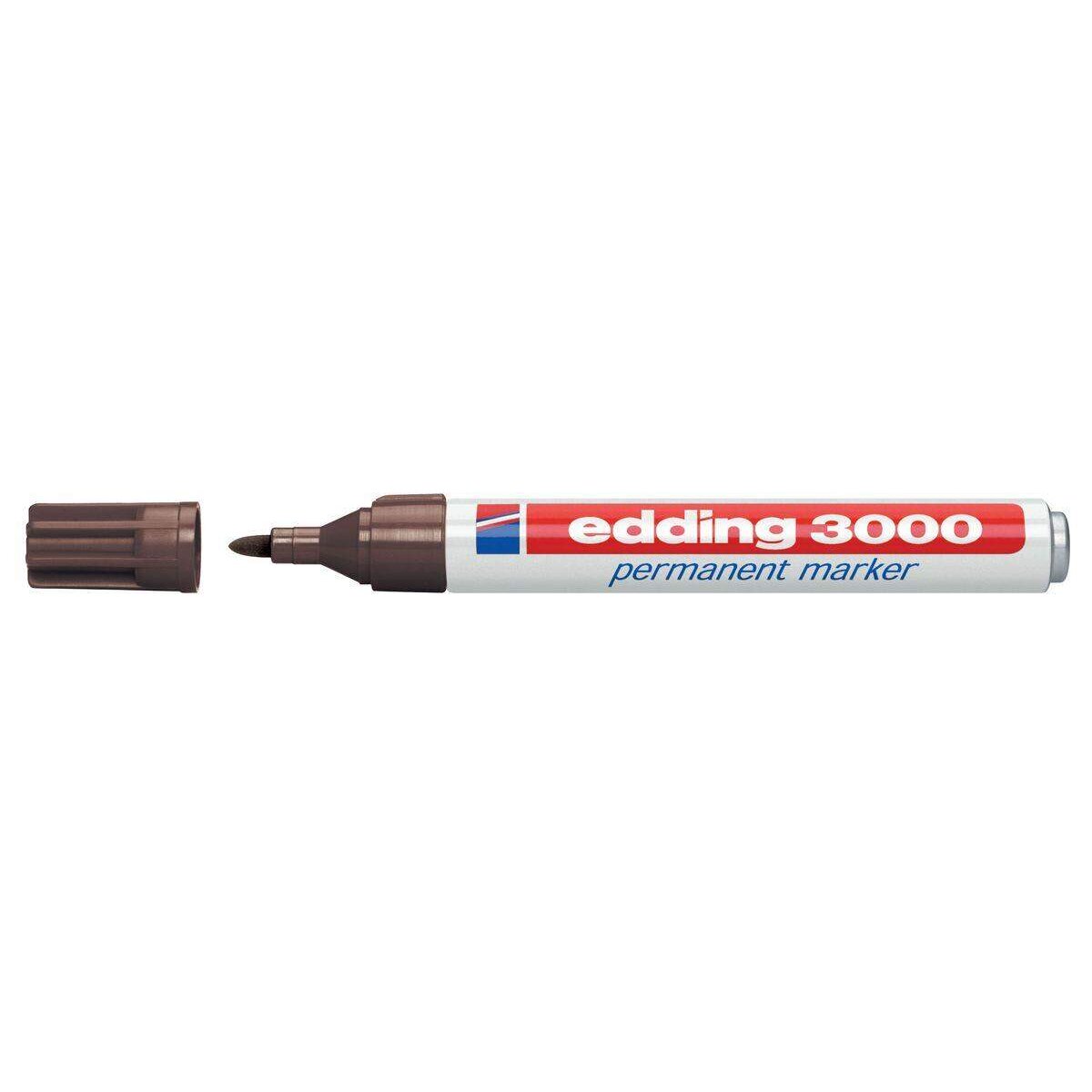 edding 3000 Permanentmarker, 1.5-3mm, Rundspitze, dunkelbraun