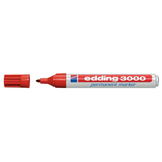 edding 3000 Permanentmarker nachfüllbar, 1.5 - 3 mm, rot