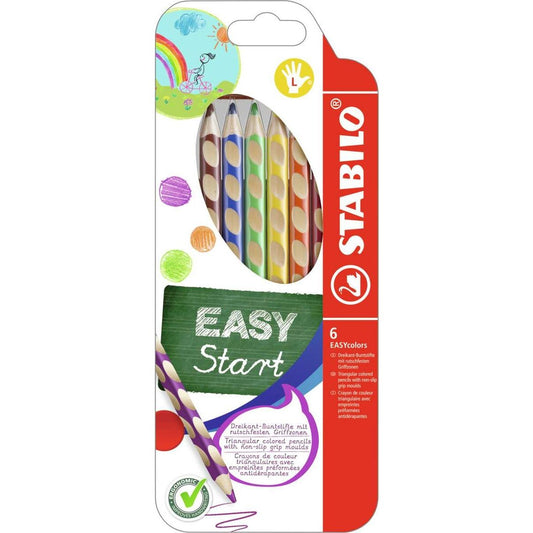 Ergonomischer Buntstift für Linkshänder - STABILO EASYcolors - mit 6 verschiedenen Farben