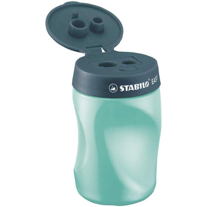 Ergonomischer Dosenanspitzer für Linkshänder - STABILO EASYsharpener - 3 in 1 - petrol