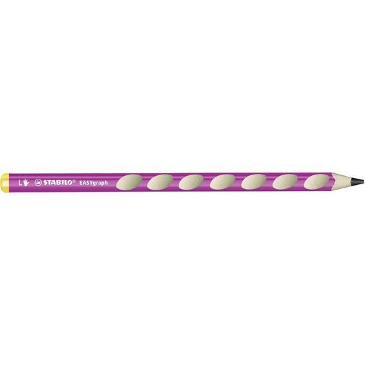 Ergonomischer Dreikant-Bleistift für Linkshänder - STABILO EASYgraph in pink - Einzelstift - Härtegrad HB