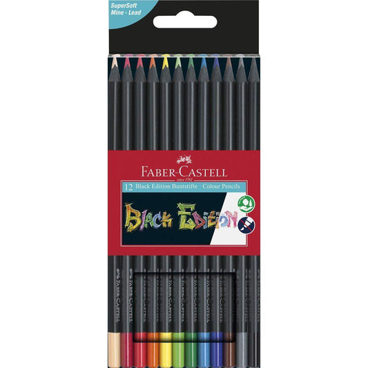 Faber-Castell Black Edition Bunstift, 12er Kartonetui