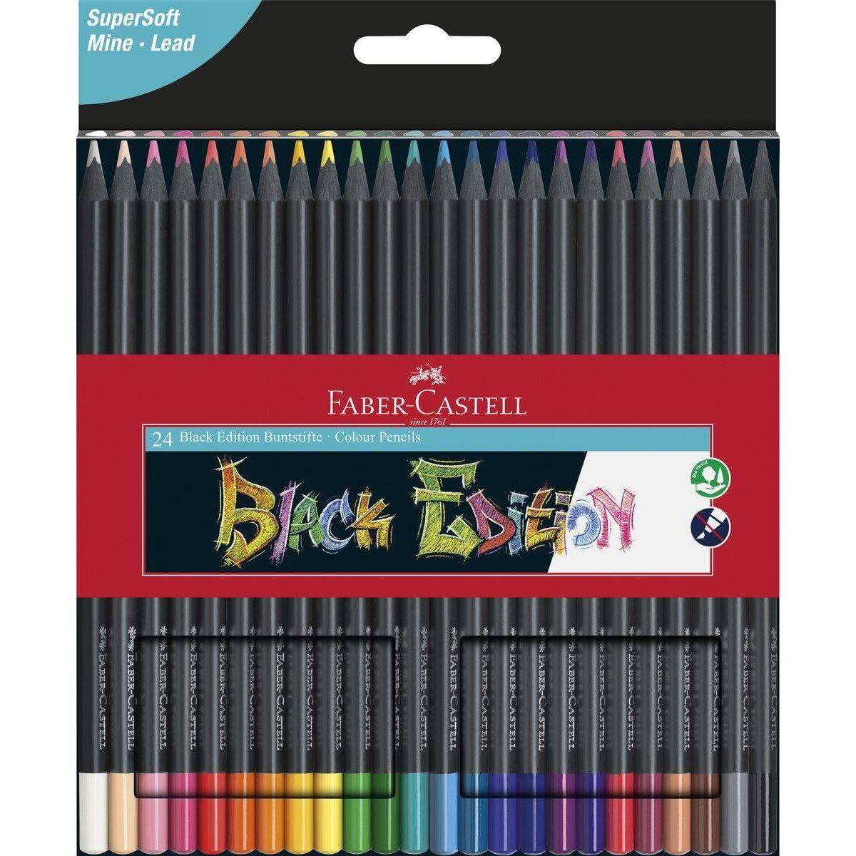 Faber-Castell Black Edition Bunstift, 24er Kartonetui