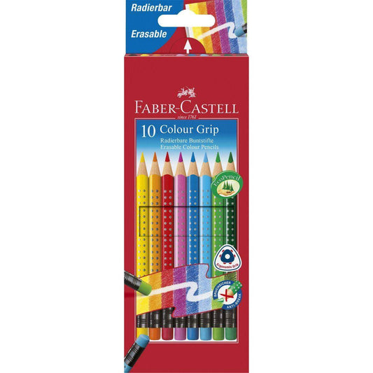 Faber-Castell Buntstift Colour GRIP radierbar 10er Kartonetui