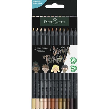 Faber-Castell Buntstifte Black Edition Skin Tones 12er