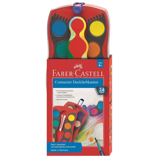 Faber-Castell Farbkasten Connector 24 Farben mit Deckweiß