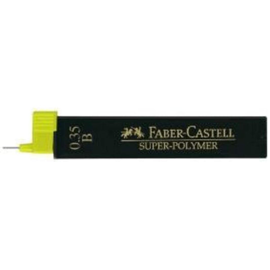 Faber-Castell Feinmine SUPER-POLYMER Stärke: 0,3/0,35 mm, Härtegrad: HB, tiefschwarz.