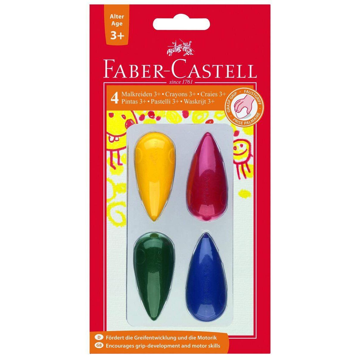 Faber-Castell Wachsmalkreide 3+ 4 Stück