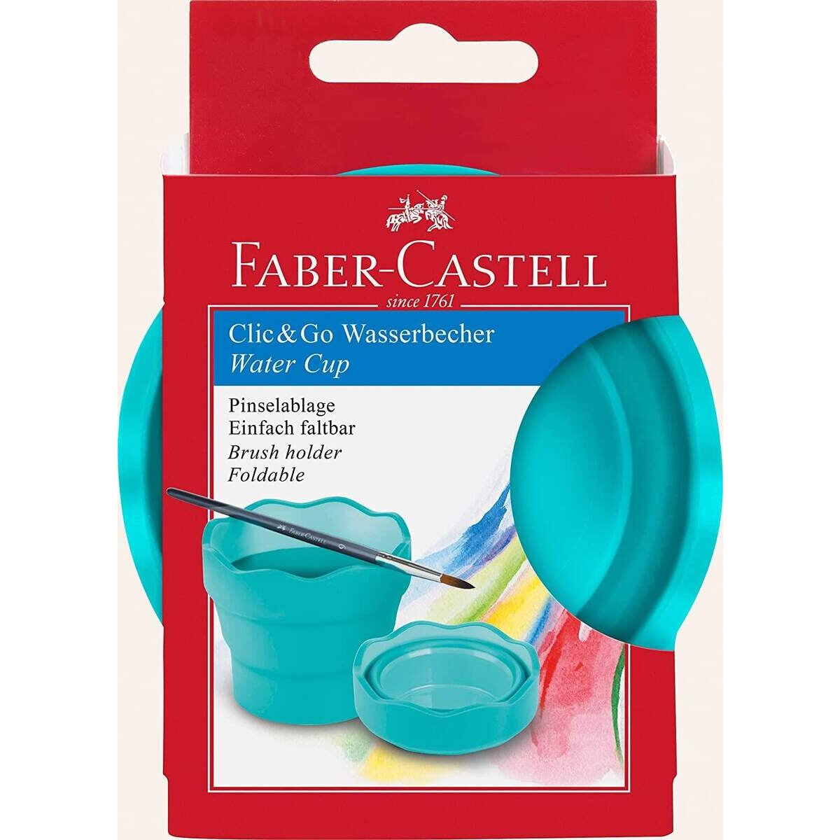 Faber-Castell Wasserbecher CLIC & GO, türkis