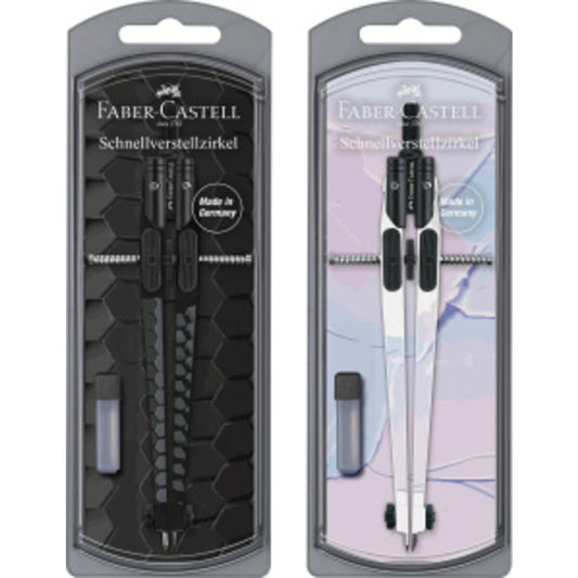 Faber-Castell Zirkel Schnellverstellz. Dark & Bright, 1 Stück, 2-fach sortiert
