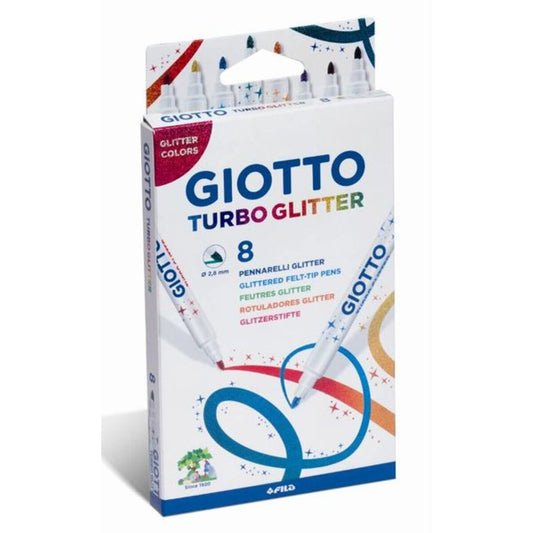 Giotto Fasermaler Turbo Glitter 8 Stück