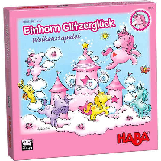 HABA 304539 Einhorn Glitzerglück Wolkenstapelei