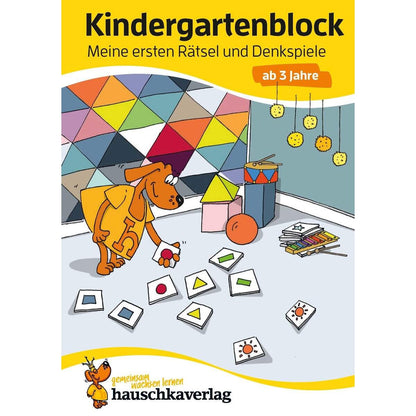 Hauschka Verlag Kindergartenblock - Meine ersten Rätsel und Denkspiele ab 3 Jahre, A5-Block