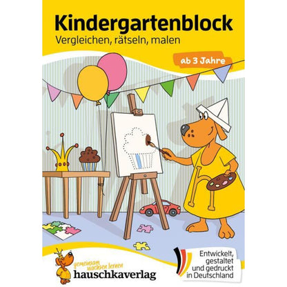 Hauschka Verlag Kindergartenblock ab 3 Jahre - vergleichen, rätseln und malen