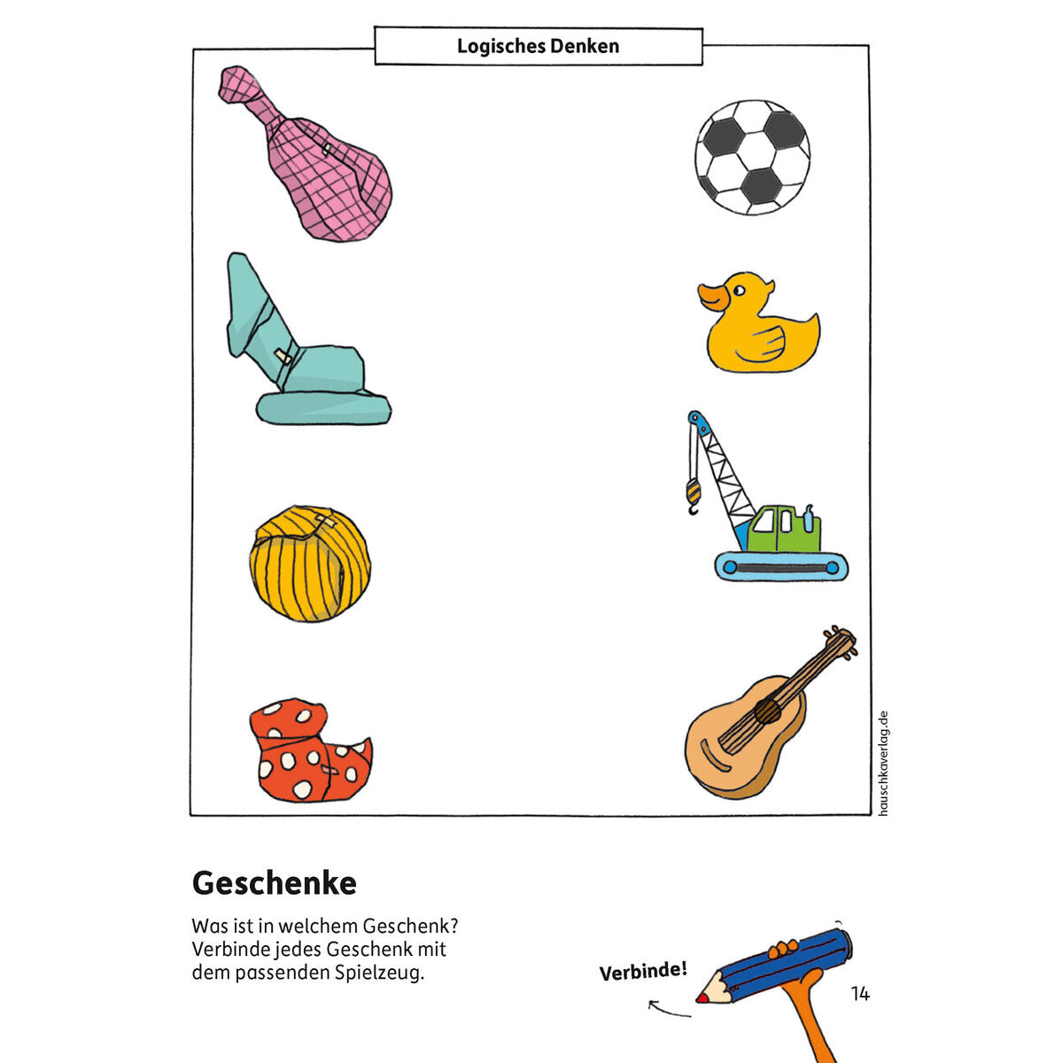 Hauschka Verlag Kindergartenblock ab 3 Jahre - vergleichen, rätseln und malen